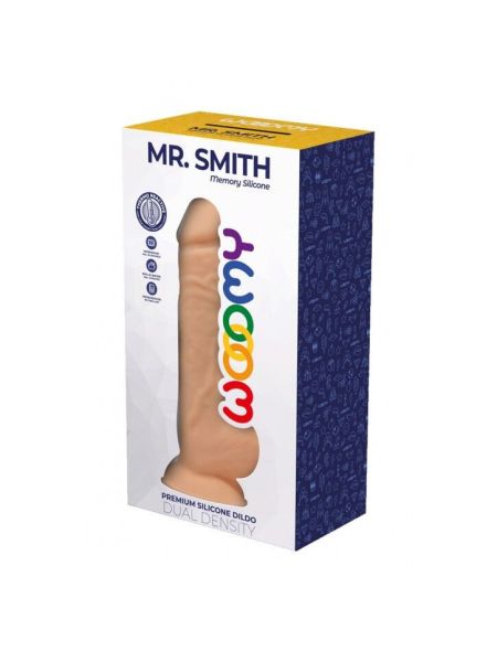 Силіконовий фалоімітатор Wooomy Mr.Smith, термореактивний, з присоскою, довжина 17,5, діаметр 3,3 см