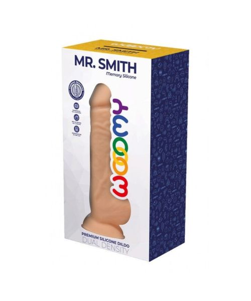 Силіконовий фалоімітатор Wooomy Mr.Smith, термореактивний, з присоскою, довжина 17,5, діаметр 3,3 см
