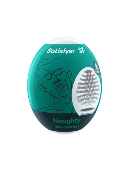 Самозмащувальний мастурбатор-яйце Satisfyer Masturbator Egg Naughty, одноразовий, не потребує змазки