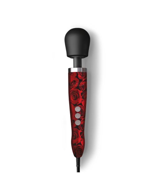 Вібромасажер DOXY Die Cast ROSE PATTERN, дуже потужний, живлення 220В, металевий корпус