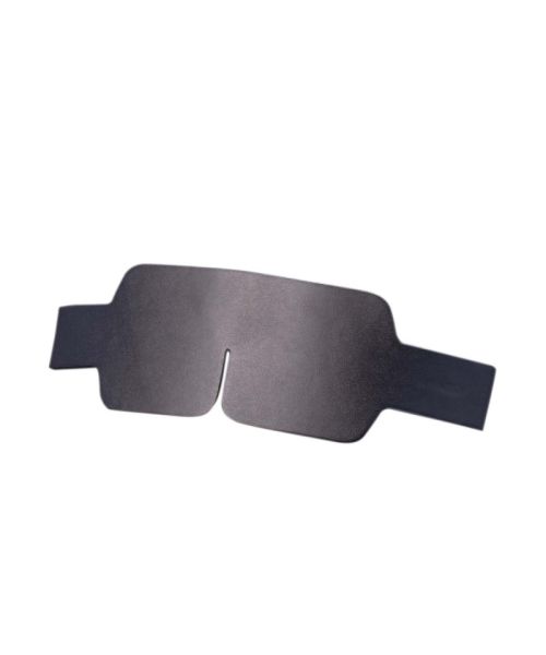 Маска на очі LOCKINK Blindfold Kit, чорна, натуральна шкіра, регульований обсяг