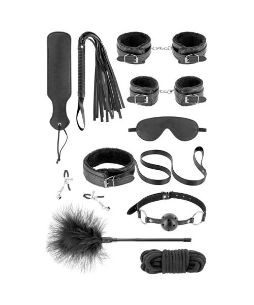 Набір для BDSM усе-в-одному Fetish Tentation SM Bondage Box in vegan leather, 10 предметів