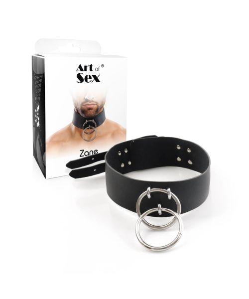 Чоловічий чокер із натуральної шкіри Art of Sex - Zane Collar