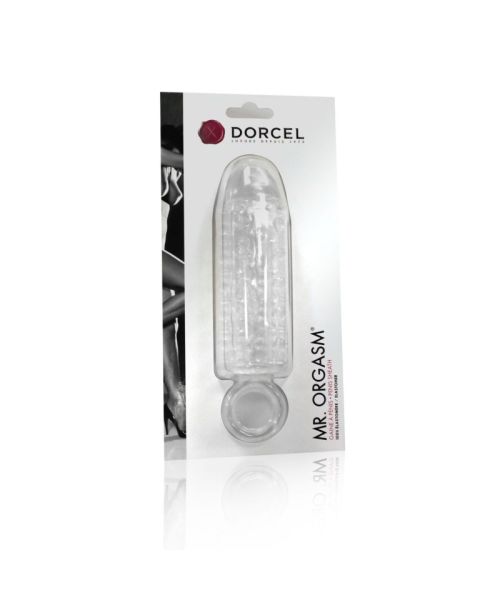 Насадка на член Dorcel Mr. Orgasm з кільцем для мошонки, ультрастимулювальний рельєф