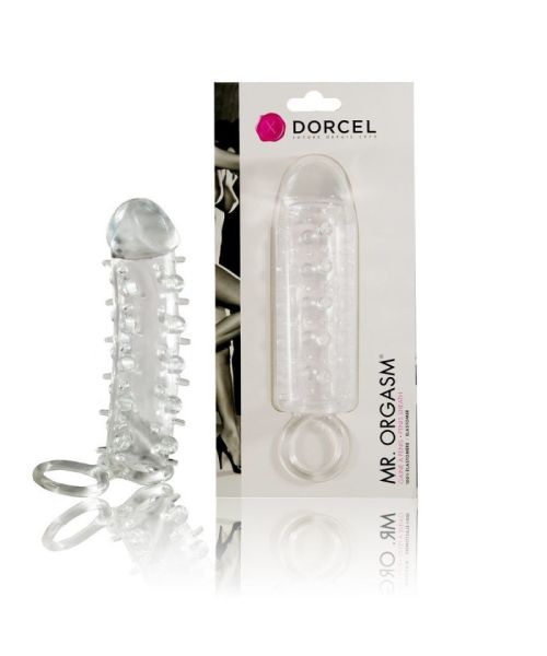 Насадка на член Dorcel Mr. Orgasm з кільцем для мошонки, ультрастимулювальний рельєф