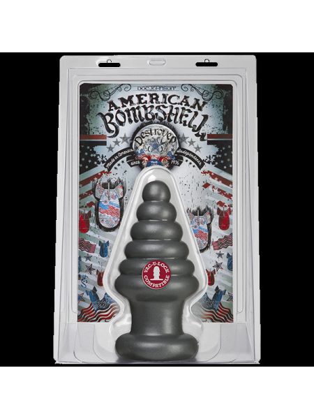 Анальна пробка для фістингу Doc Johnson American Bombshell Destroyer Gun Metal, діаметр 10,7 см