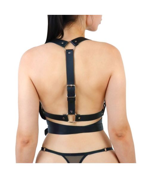 Шкіряна портупея Art of Sex - Melani Leather harness, Чорна L-2XL