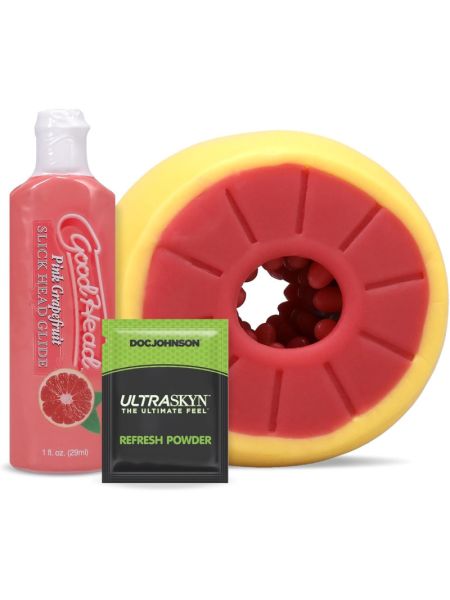 Набір для мінету Doc Johnson GoodHead Grapefruit Blowjob Set - Yellow