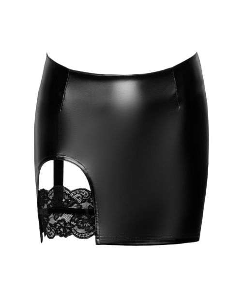Спідниця Noir Handmade F345 Powerwetlook skirt with garter - M
