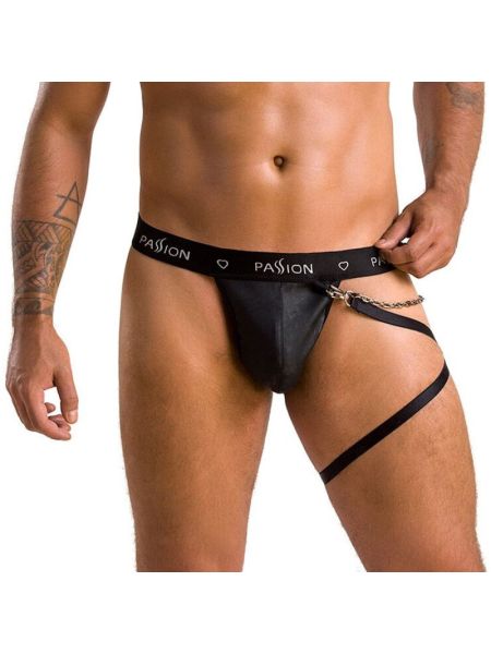 Чоловічі трусики танга з підв’язкою Passion 058 THONG BILL L/XL Black