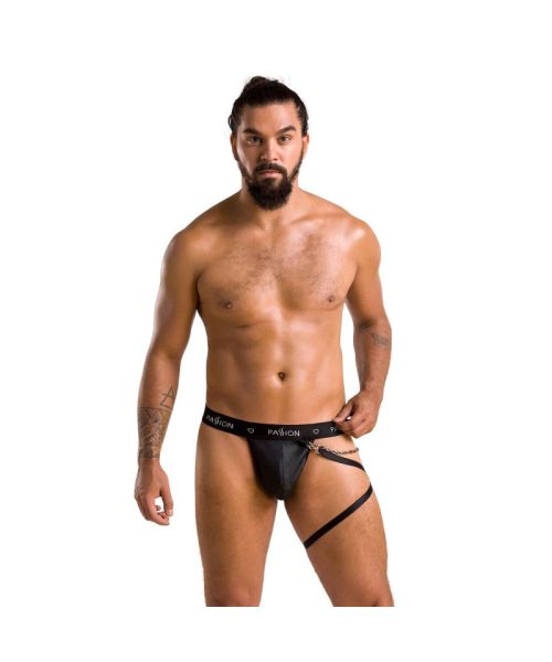 Чоловічі трусики танга з підв’язкою Passion 058 THONG BILL L/XL Black