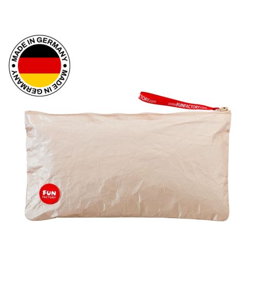 Сумка для секс-іграшок Fun Factory TOYBAG M, золотиста, на блискавці, 25x12 см