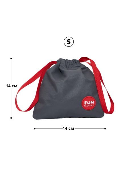 Сумка для секс-іграшок Fun Factory TOYBAG, S, сіра, кисет, 14x14 см