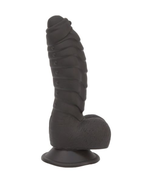 Фалоімітатор ADDICTION Ben 7" Dildo With Balls Black, віброкуля в подарунок