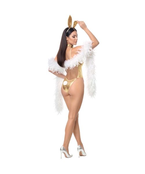 Еротичний костюм зайки Art of Sex - Secret bunny, колір золото, розмір XL