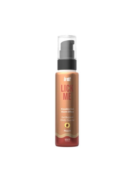 Гель для оральних пестощів із зігрівальним ефектом INTT Lick Me Kissable Gel Peach 50 мл, без цукру