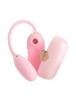 Вакуумний кліторальний стимулятор Otouch Louis Vibrate Pink з віброяйцем, у кейсі
