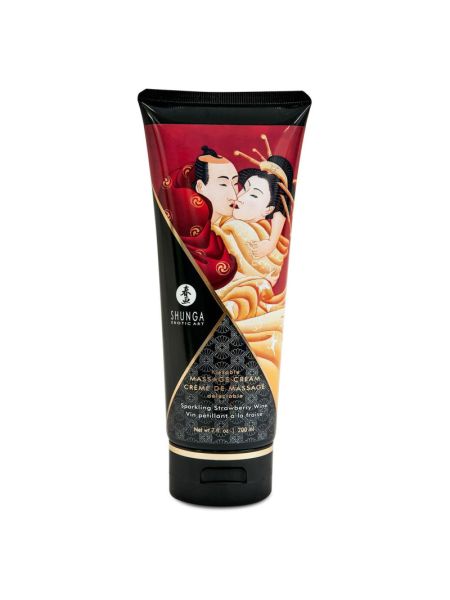 Їстівний масажний крем Shunga Kissable Massage Cream – Sparkling Strawberry Wine (200 мл) Їстівний масажний крем Shunga Kissable Massage Cream – Sparkling Strawberry Wine (200 мл)