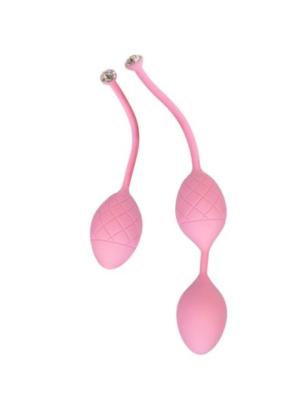 Розкішні вагінальні кульки PILLOW TALK - Frisky Pink з кристалом, діаметр 3,2 см, вага 49-75гр