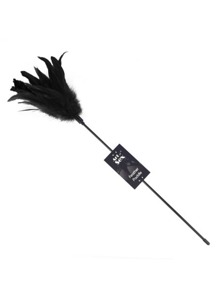 Лоскітка з пером півня Art of Sex – Feather Paddle, чорна