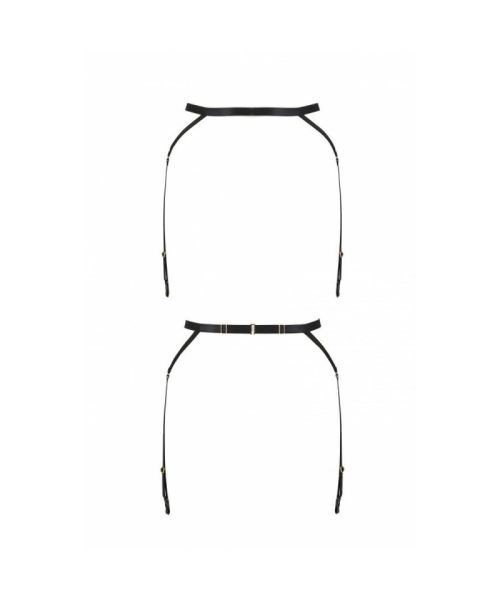 Пояс-стрепи з підв'язками для панчох Passion Exclusive MEGGY GARTER BELT S/M, black