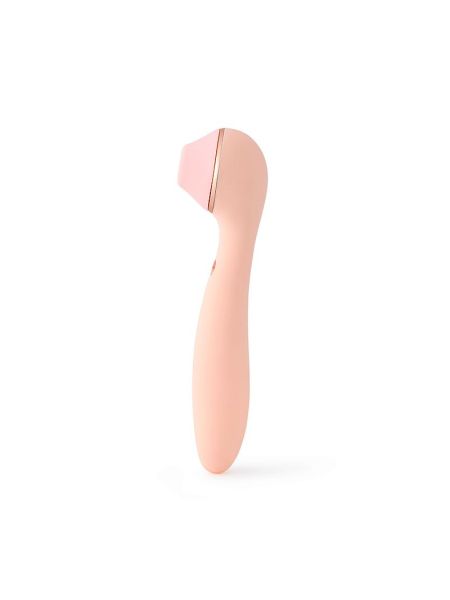 Вакуумний стимулятор з вібратором KISSTOY Polly Max Pink