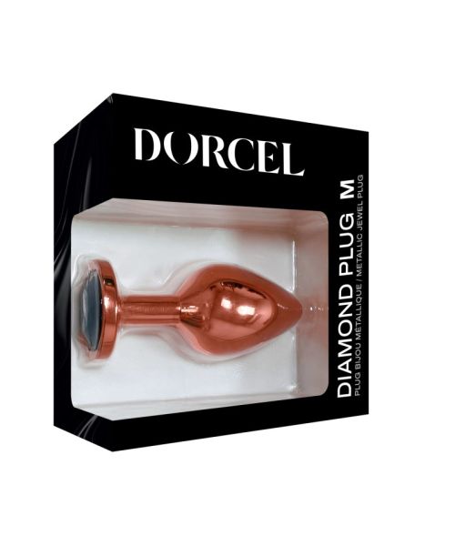 Металева анальна пробка із прикрасою у вигляді кристалу Dorcel - Diamond Plug M
