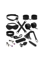 Набір Liebe Seele Black Lace and Neoprene 11pcs Bondage Kit, анальна пробка з кристалом, віброкуля