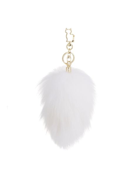Металева анальна пробка — кролячий хвіст LOCKINK SEVANDA White Bunny-Tail Anal Rose-shape Plug