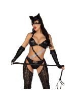 Еротичний костюм кішечки-пані Leg Avenue Mistress Kitty S, рукавички, комбінезон, маска