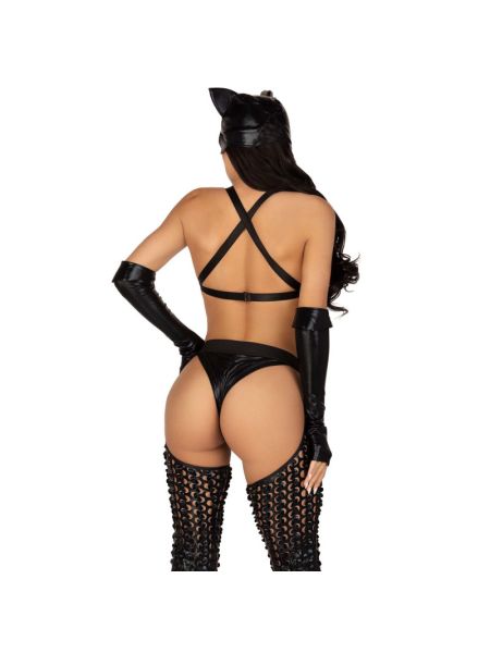 Еротичний костюм кішечки-пані Leg Avenue Mistress Kitty S, рукавички, комбінезон, маска
