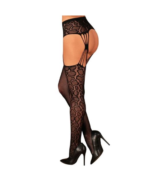 Еротичні колготки-бодістокінг Obsessive Garter stockings S821 S/M/L