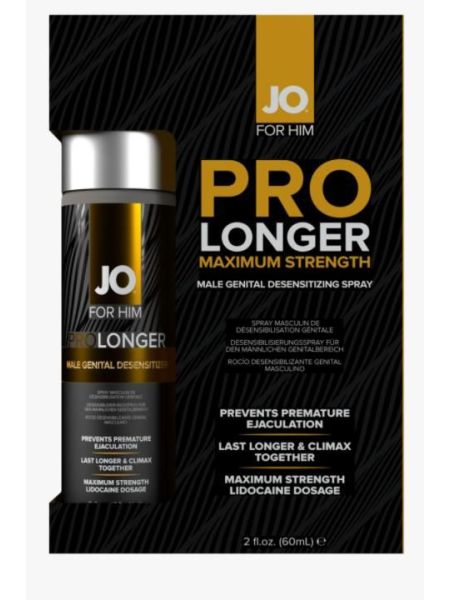 Пролонгувальний спрей JO Prolonger Spray with Lidocaine (60 мл), не містить мінеральних масел Пролонгувальний спрей JO Prolonger Spray with Lidocaine (60 мл), не містить мінеральних масел