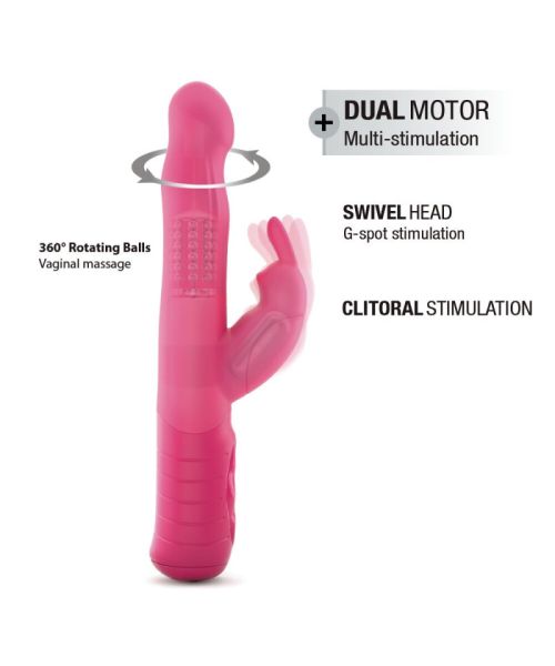 Вібратор-кролик Dorcel Baby Rabbit Magenta 2.0 з перлинним масажем і головкою, що обертається