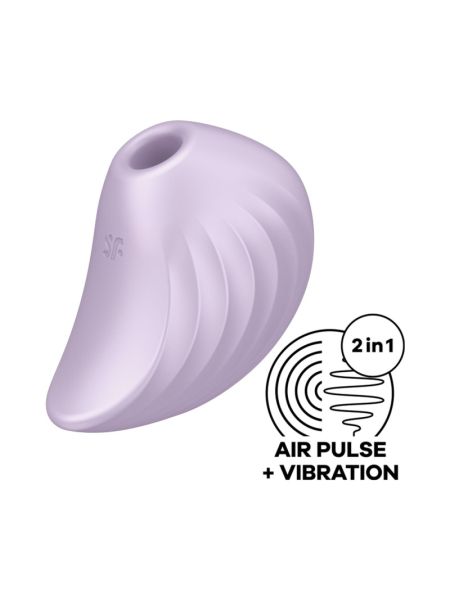 Вакуумний кліторальний стимулятор із вібрацією Satisfyer Pearl Diver Violet
