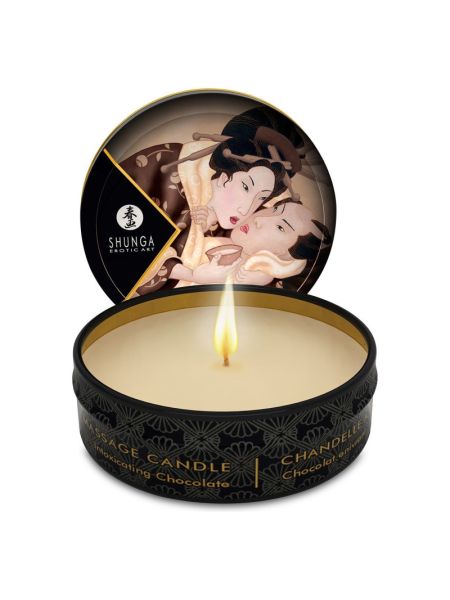 Масажна свічка Shunga Mini Massage Candle – Intoxicating Chocolate (30 мл) з афродизіаками