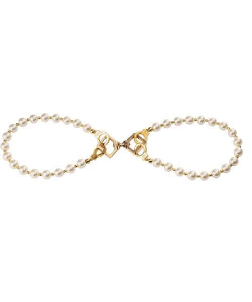 Перлинний набір для фіксації LOCKINK Pearl Bondage & Restraint Set, наручники, поножі, повідець