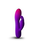 Вібратор-кролик Rocks Off Glo Girl – Rabbit, 2 мотори, 10 режимів, на батарейках