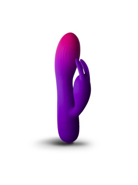 Вібратор-кролик Rocks Off Glo Girl – Rabbit, 2 мотори, 10 режимів, на батарейках