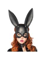 Пластикова маска кролика Leg Avenue Masquerade Rabbit Mask, чорна, One Size, на резинці