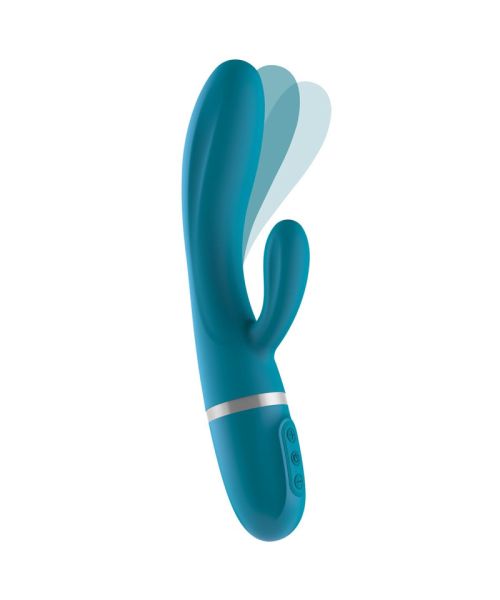 Вібратор-кролик Liebe Bend It Plus Ocean Blue, гнучкий, 2 мотори, 10 режимів