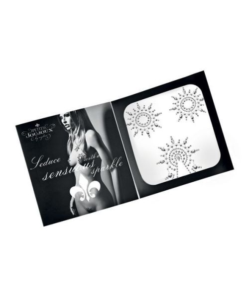 Пестіс з кристалів Petits Joujoux Gloria set of 3 - Silver, прикраса на груди та вульву