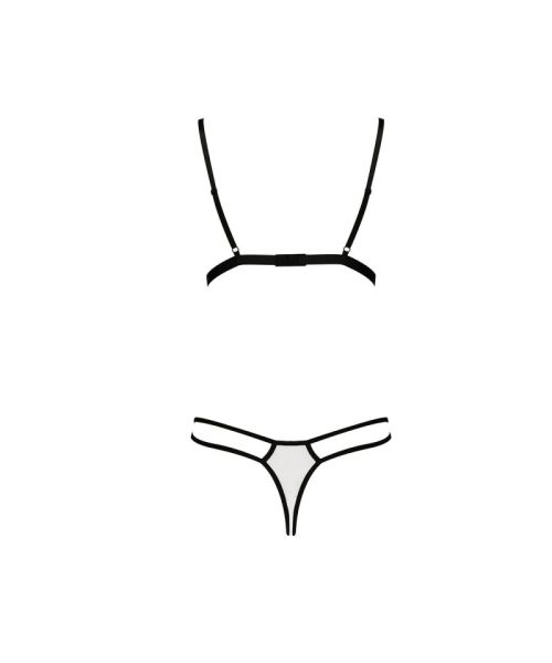 Комплект білизни Passion ORIHIME SET XXL/XXXL, white, стрепи, ліф і трусики