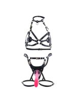 Сбруя зі страпоном LOCKINK SEVANDA Queen Sheba Set with Pink Dildo