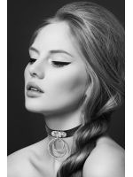 Чокер з двома кільцями Bijoux Pour Toi - TWO RINGS, екошкіра
