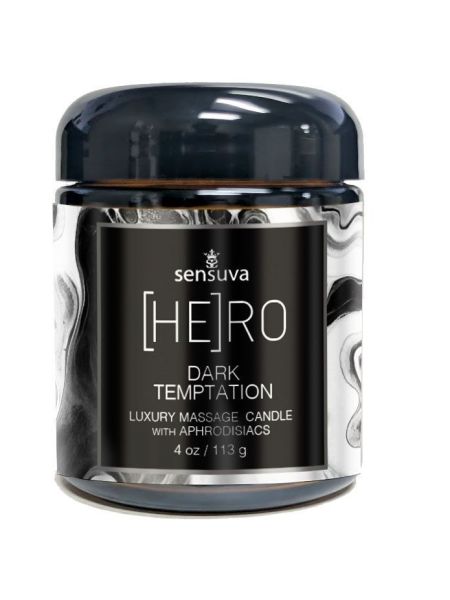 Масажна свічка Sensuva [HE]RO Dark Temptation Massage Oil Candle 113г