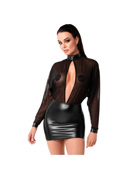 Сукня Noir Handmade F348 Powerwetlook and tulle dress - 5XL