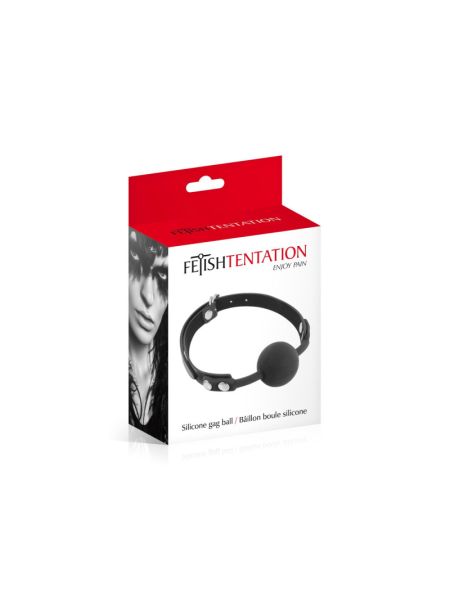 Класичний кляп з силіконовою кулькою Fetish Tentation Silicone Gag Ball