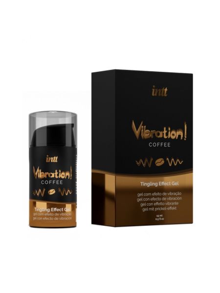 Рідкий вібратор Intt Vibration Coffee (15 мл), густий гель, дуже смачний, діє до 30 хвилин