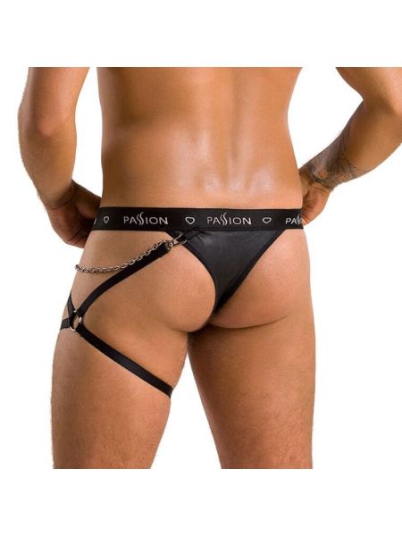 Чоловічі трусики танга з підв’язкою Passion 058 THONG BILL XXL/XXXL Black